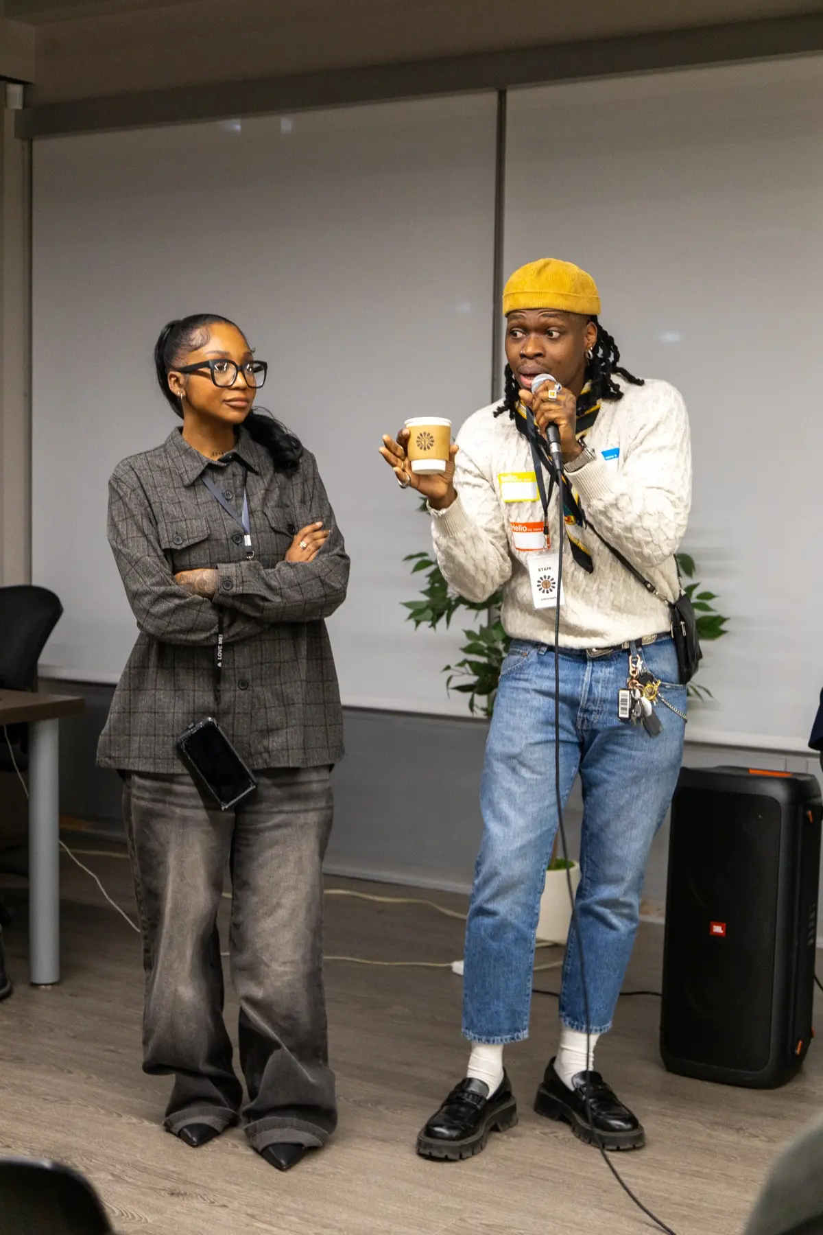 Jason Luce speaking at an Afroavenir community event